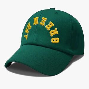 Green Bay Embroidered Men's Cap in Green and Yellow